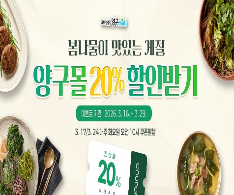 양구몰 봄맞이 할인기획전 홈페이지배너